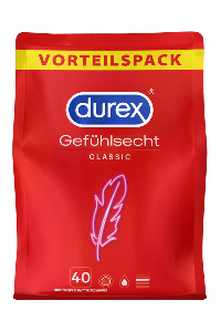 Durex transparant klassiek condoom  - intens gevoel 40x