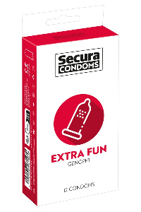 Secura extra fun condooms met stimulatie noppen 12x 