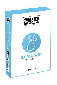 Secura extra wet condooms 48x