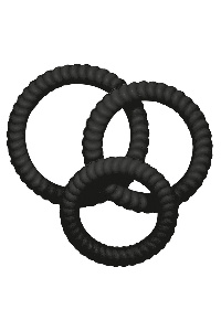 3 siliconen ringen zwart