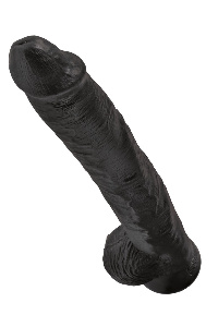 King cock 14 " dildo met ballen en zuignap - zwart
