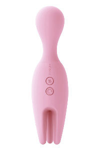 Nymph pale oplegvibrator 15,5 cm met rotatie  en vibratie - pink