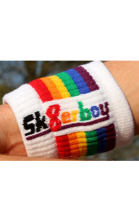 Sk8erboy zweetband pride - wit