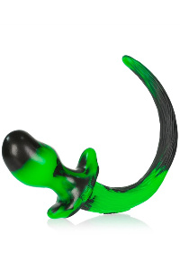 Oxballs bulldog puppy tail black - green l