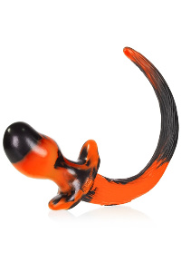 Oxballs bulldog puppy tail black - orange l
