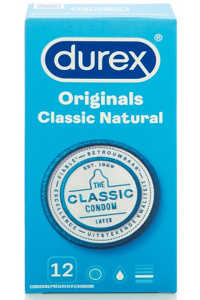 Durex - classic natural condooms 12 st.