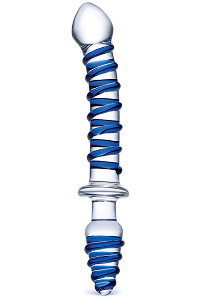 Glas - mr. swirly double ended glass dildo & butt plug