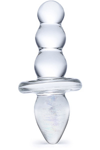Glas - titus beaded glazen butt plug