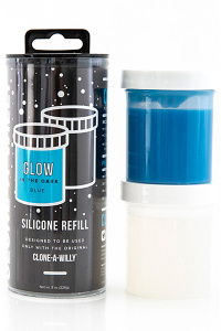 Clone-a-willy - refill glow in the dark blue silicone