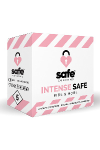 Safe - condooms intense safe ribs & nobs (5 stuks)