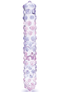 Glas - purple rose nubby dildo