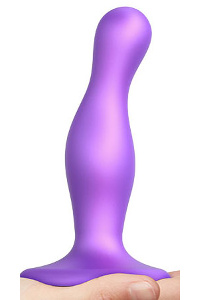 Strap-on-me - dildo plug curvy metallic purple s