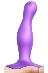Strap-on-me - dildo plug curvy metallic purple m