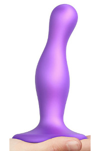 Strap-on-me - dildo plug curvy metallic purple l
