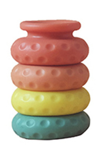 Ohnut - classic soft buffer rings (set van 4) pride rainbow