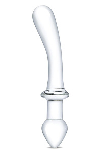 Glas - classic curved dual-ended dildo