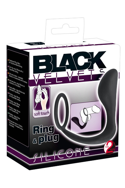 Black velvets ring & plug - afbeelding 2