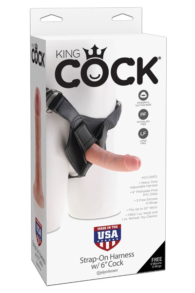 King cock strap-on 15 cm - afbeelding 2