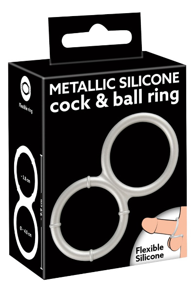 Metallic silicone double ring - afbeelding 2
