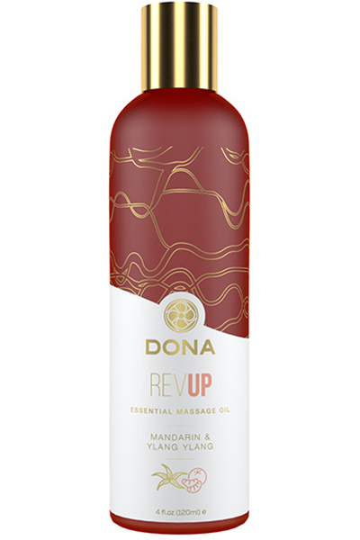 Dona - essential massage olie rev up mandarijn & ylang ylang 120 ml