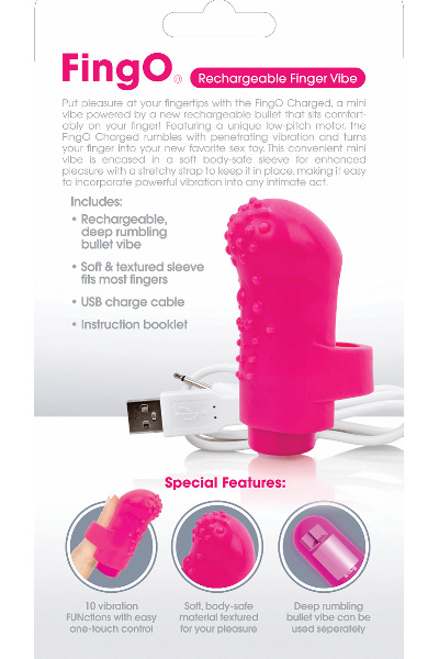 The screaming o - charged fingo vinger vibe roze - afbeelding 2
