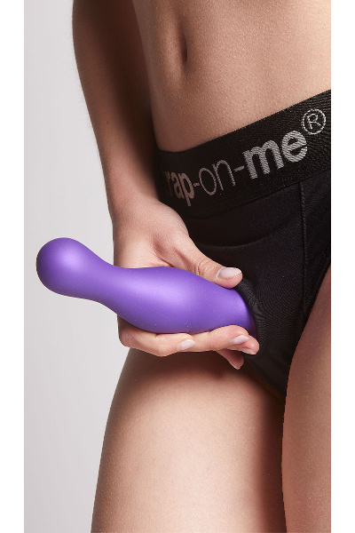 Strap-on-me - dildo plug curvy metallic purple m - afbeelding 2